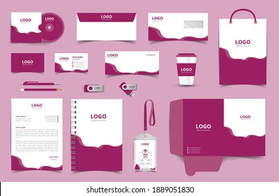 corporate identity template with modern elements, Branding Template Editable with abstract background. Business set branding eps 10