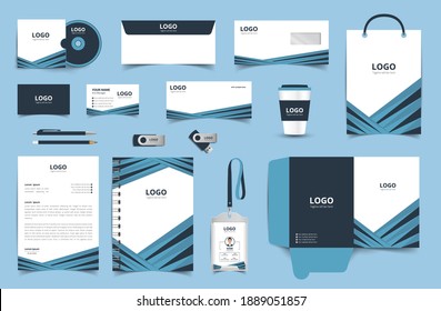 corporate identity template with modern elements, Branding Template Editable with abstract background. Business set branding eps 10