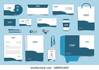 corporate identity template with modern elements, Branding Template Editable with abstract background. Business set branding eps 10