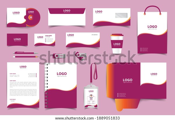 corporate identity template with modern elements,
Branding Template Editable with abstract background. Business set
branding eps 10
