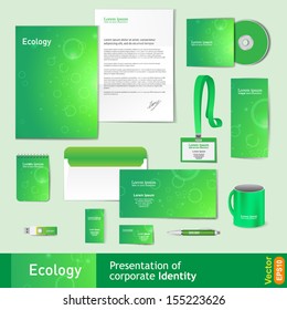 Corporate identity template, natural eco-friendly style