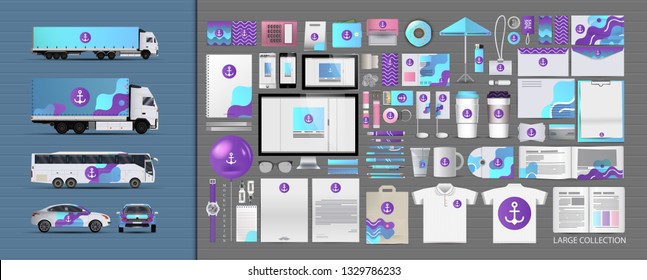 Corporate identity template set. Branding design. blank template. Business stationery mock-up with logo. large collection.