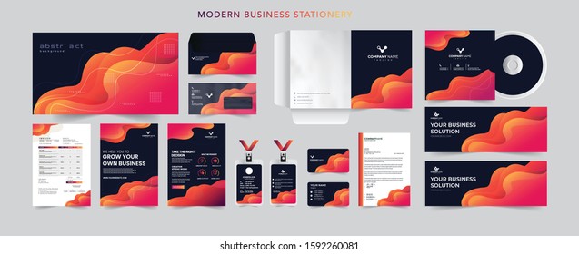 Corporate identity template set. Branding design. blank template. Business stationery mock-up with logo. large collection.