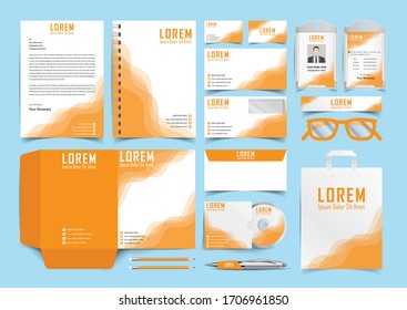Corporate identity template set. Branding design. blank template. Business stationery mock-up with logo. large collection.