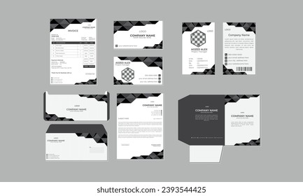 Conjunto de plantillas de identidad corporativa. Diseño de marca