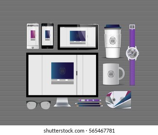 Corporate identity template set. Branding design. blank template. Business stationery mock-up with logo. large collection.