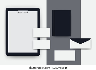 Corporate identity template set. Business stationery mock-up template. Vector illustration EPS 10.