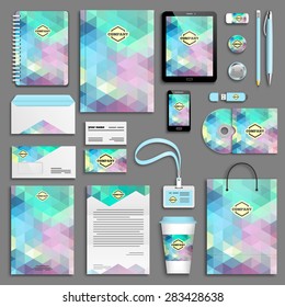 Corporate identity template set. Business stationery mock-up with logo. Branding design. 