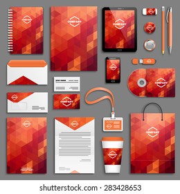 Corporate identity template set. Business stationery mock-up with logo. Branding design. 