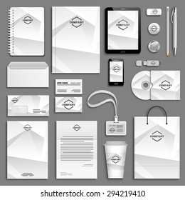 Corporate Identity Template Set. Business Stationery Mock-up With Logo. Branding Design. 