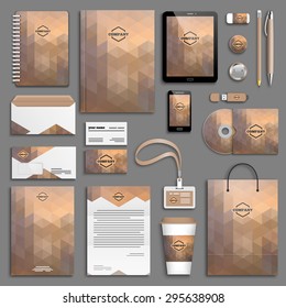 Corporate identity template set. Business stationery mock-up with logo. Branding design. 