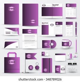 Corporate identity template set. Business stationery mock-up with  blurred background and logo. Branding design.