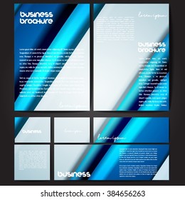 Corporate identity template set. Business stationery mock-up with colorful fading stripes. Branding design. Letter envelope, card, catalog, paper, notebook, presentation, letterhead. Vector