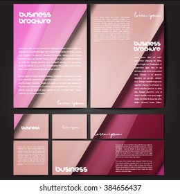 Corporate identity template set. Business stationery mock-up with colorful fading stripes. Branding design. Letter envelope, card, catalog, paper, notebook, presentation, letterhead. Vector