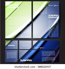Corporate identity template set. Business stationery mock-up with colorful fading stripes. Branding design. Letter envelope, card, catalog, paper, notebook, presentation, letterhead. Vector