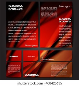 Corporate identity template set. Business stationery mock-up with colorful fading stripes. Branding design. Letter envelope, card, catalog, paper, notebook, presentation, letterhead. Vector