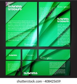 Corporate identity template set. Business stationery mock-up with colorful fading stripes. Branding design. Letter envelope, card, catalog, paper, notebook, presentation, letterhead. Vector