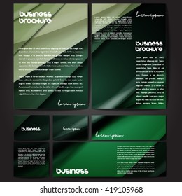 Corporate identity template set. Business stationery mock-up with colorful fading stripes. Branding design. Letter envelope, card, catalog, paper, notebook, presentation, letterhead. Vector