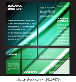 Corporate identity template set. Business stationery mock-up with colorful fading stripes. Branding design. Letter envelope, card, catalog, paper, notebook, presentation, letterhead. Vector