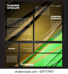 Corporate identity template set. Business stationery mock-up with colorful fading stripes. Branding design. Letter envelope, card, catalog, paper, notebook, presentation, letterhead. Vector
