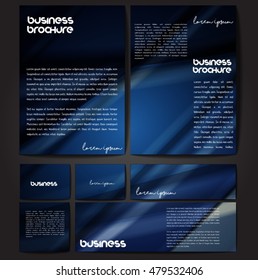 Corporate identity template set. Business stationery mock-up with colorful fading stripes. Branding design. Letter envelope, card, catalog, paper, notebook, presentation, letterhead. Vector