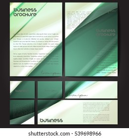 Corporate identity template set. Business stationery mock-up with colorful fading stripes. Branding design. Letter envelope, card, catalog, paper, notebook, presentation, letterhead. Vector