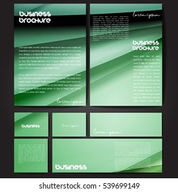 Corporate identity template set. Business stationery mock-up with colorful fading stripes. Branding design. Letter envelope, card, catalog, paper, notebook, presentation, letterhead. Vector