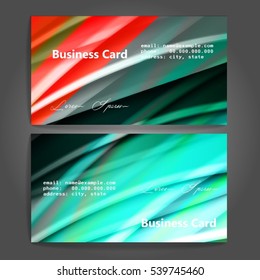 Corporate identity template set. Business stationery mock-up with colorful fading stripes. Branding design. Letter envelope, card, catalog, paper, notebook, presentation, letterhead. Vector