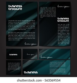 Corporate identity template set. Business stationery mock-up with colorful fading stripes. Branding design. Letter envelope, card, catalog, paper, notebook, presentation, letterhead. Vector