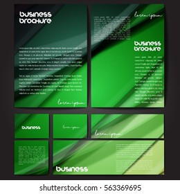Corporate identity template set. Business stationery mock-up with colorful fading stripes. Branding design. Letter envelope, card, catalog, paper, notebook, presentation, letterhead. Vector