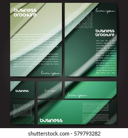 Corporate identity template set. Business stationery mock-up with colorful fading stripes. Branding design. Letter envelope, card, catalog, paper, notebook, presentation, letterhead. Vector