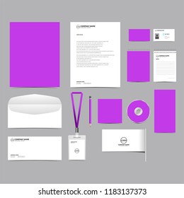 Corporate identity template set design. blank template editable. vector company Business Stationery branding mockup eps 10