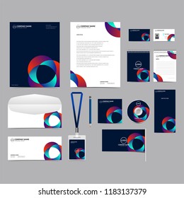 Corporate identity template set design. blank template editable with logo abstract texture background. vector company Business Stationery branding mockup eps 10