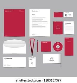 Corporate identity template set design. blank template editable. vector company Business Stationery branding mockup eps 10