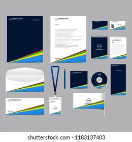 Corporate identity template set design. blank template editable with logo abstract texture background. vector company Business Stationery branding mockup eps 10