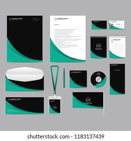 Corporate identity template set design. blank template editable with logo abstract texture background. vector company Business Stationery branding mockup eps 10