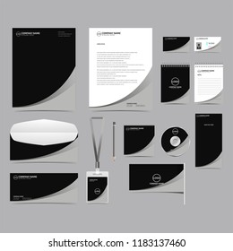 Corporate identity template set design. blank template editable with logo abstract texture background. vector company Business Stationery branding mockup eps 10