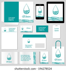 Corporate identity template. Stationery template design. Documentation for business. Vector illustration.