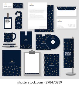 corporate identity template Stationery design set in vector format