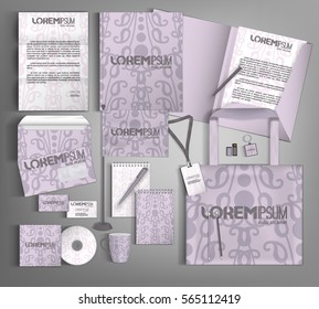 Corporate identity template  thistle design. Business stationery set.