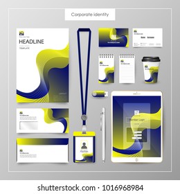 Corporate Identity template value design. Business cover branding mockup of logo template on  background layout. Vector premium pattern Illustration.