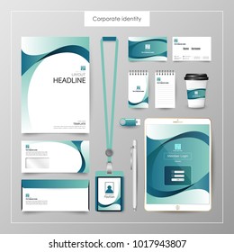 Corporate Identity template value design. Business cover branding mockup of logo template on  background layout. Vector premium pattern Illustration.