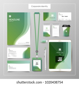 Corporate Identity template value design. Business cover branding mockup of logo template on  background layout. Vector premium pattern Illustration.
