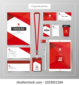 Corporate Identity Template Value Design. Business Cover Branding Mockup Of Logo Template On  Background Layout. Vector Premium Pattern Illustration.
