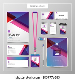 Corporate Identity template value design. Business cover branding mockup of logo template on  background layout. Vector premium pattern Illustration.