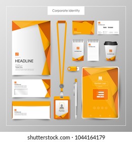 Corporate Identity template value design. Business cover branding mockup of logo template on  background layout. Vector premium pattern Illustration.