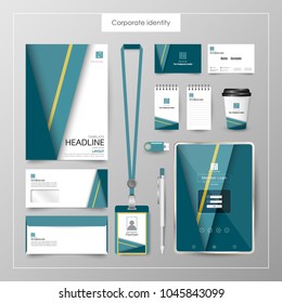 Corporate Identity template value design. Business cover branding mockup of logo template on  background layout. Vector premium pattern Illustration.