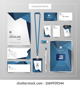 Corporate Identity Template Value Design. Business Cover Branding Mockup Of Logo Template On  Background Layout. Vector Premium Pattern Illustration.