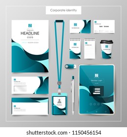 Corporate Identity Template Value Design. Business Cover Branding Mockup Of Logo Template On  Background Layout. Vector Premium Pattern Illustration.