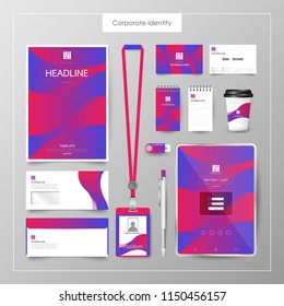Corporate Identity template value design. Business cover branding mockup of logo template on  background layout. Vector premium pattern Illustration.